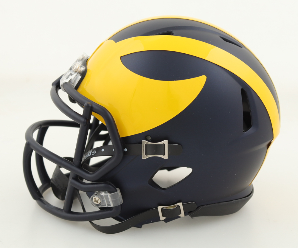 Jim Harbaugh Signed Michigan Wolverines 2023 National Champions Speed Mini Helmet (Fanatics) at PristineAuction.com Jim Harbaugh Signed Michigan Wolverines 2023 National Champions Speed Mini Helmet (Fanatics) at PristineAuction.com