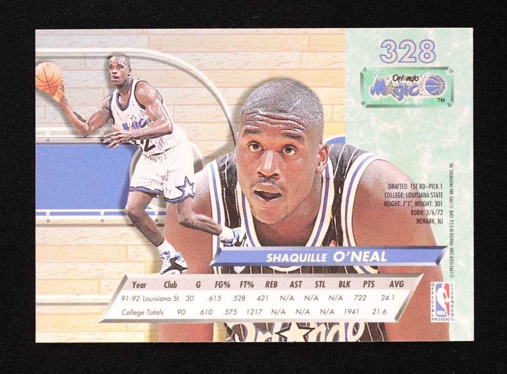 Shaquille O'Neal 1992-93 Ultra #328 RC at PristineAuction.com Shaquille O'Neal 1992-93 Ultra #328 RC at PristineAuction.com