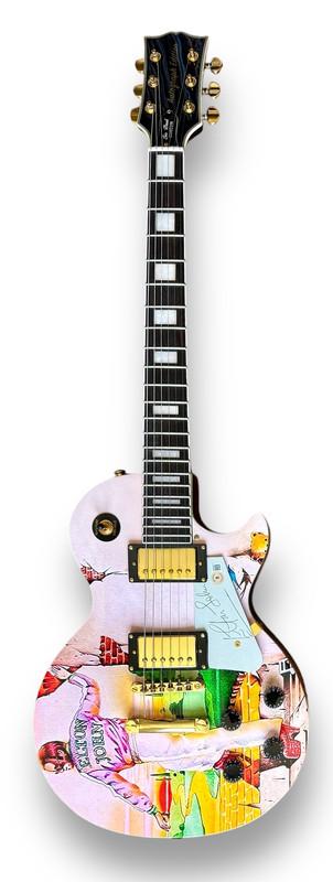 Elton John Signed 39" Electric Les Paul Style Guitar (Beckett) at PristineAuction.com Elton John Signed 39" Electric Les Paul Style Guitar (Beckett) at PristineAuction.com