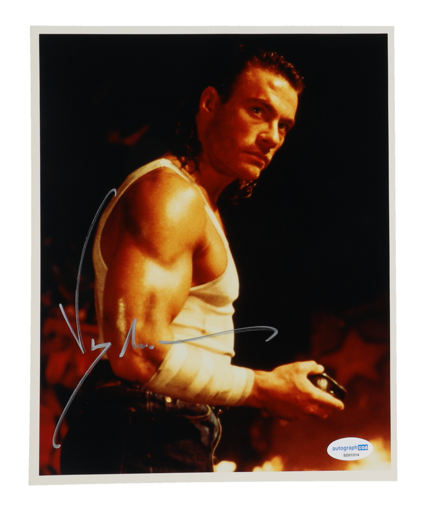Jean-Claude Van Damme Signed "Hard Target" 8x10 Photo (ACOA) | Pristine