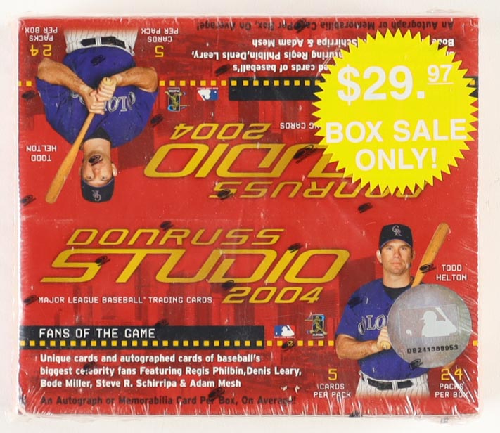 2004 Donruss Studio Baseball Retail Trading Card Box with (24) Packs at PristineAuction.com 2004 Donruss Studio Baseball Retail Trading Card Box with (24) Packs at PristineAuction.com