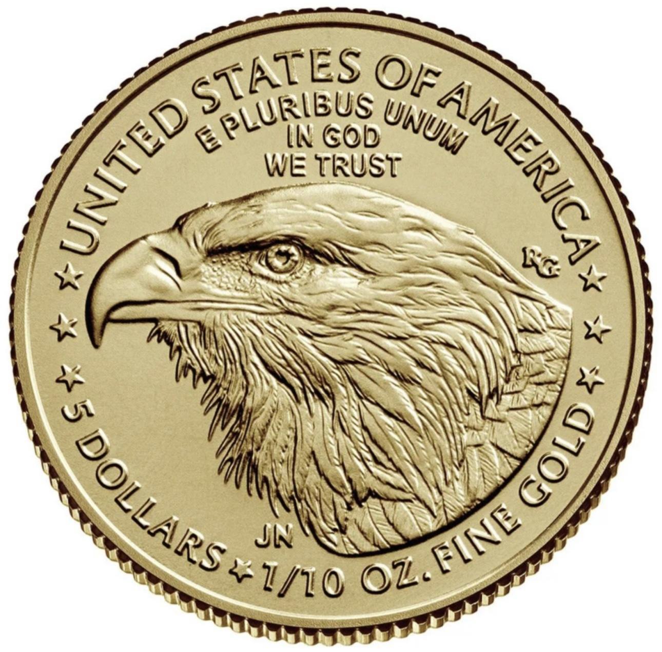 Tube of (50) 1/10 oz Gold American Eagle $5 Coins at PristineAuction.com Tube of (50) 1/10 oz Gold American Eagle $5 Coins at PristineAuction.com