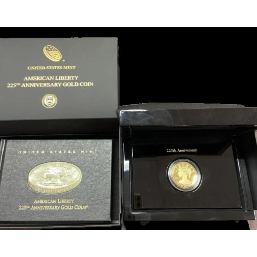 1 Oz .9999 Fine Gold 2017 American Liberty 225th Anniversary $100 Gold ...