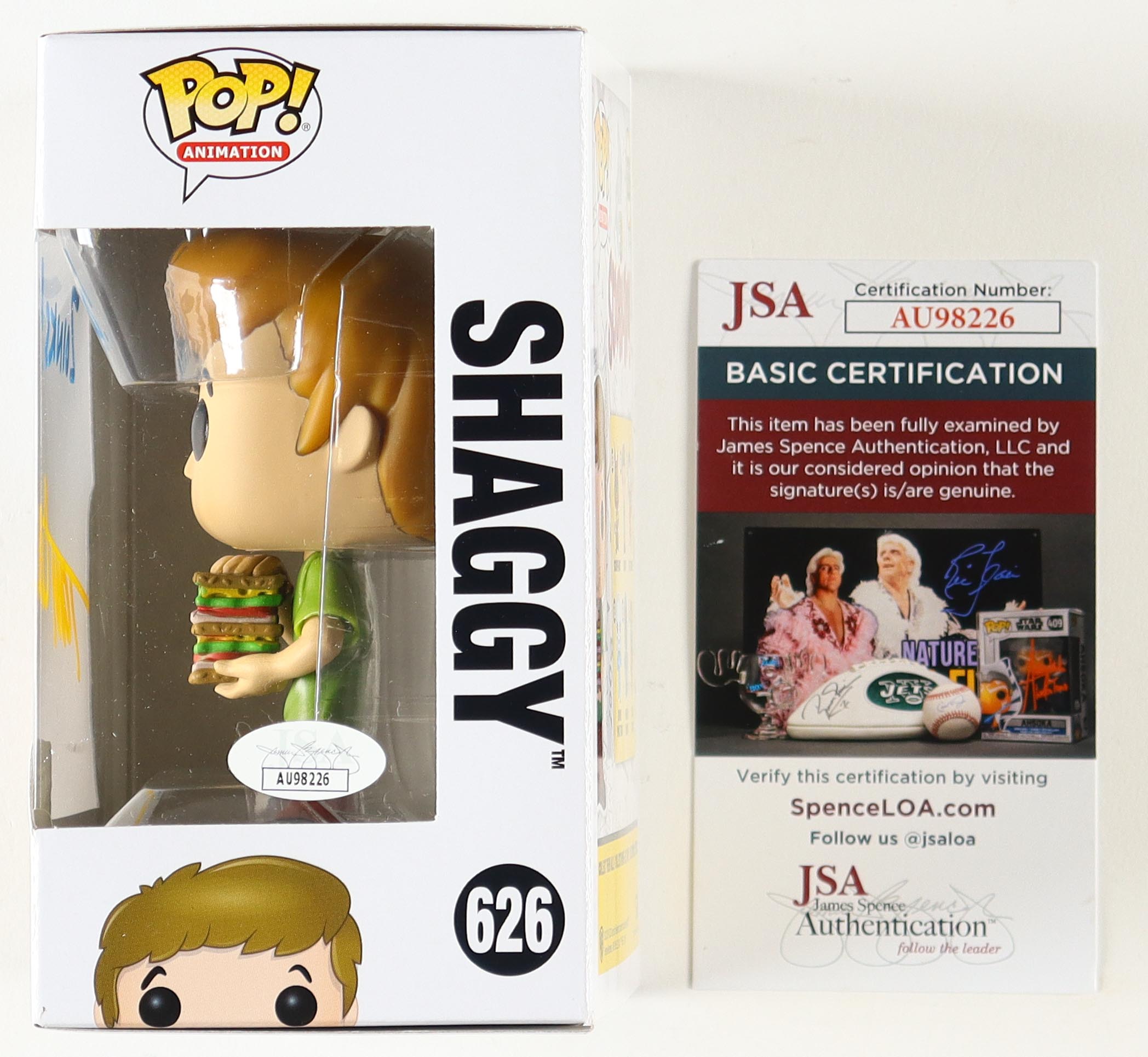Tom Cook Signed "Scooby Doo" #626 Shaggy Funko Pop! Vinyl Figure Inscribed "Zoinks!" (JSA) at PristineAuction.com Tom Cook Signed "Scooby Doo" #626 Shaggy Funko Pop! Vinyl Figure Inscribed "Zoinks!" (JSA) at PristineAuction.com