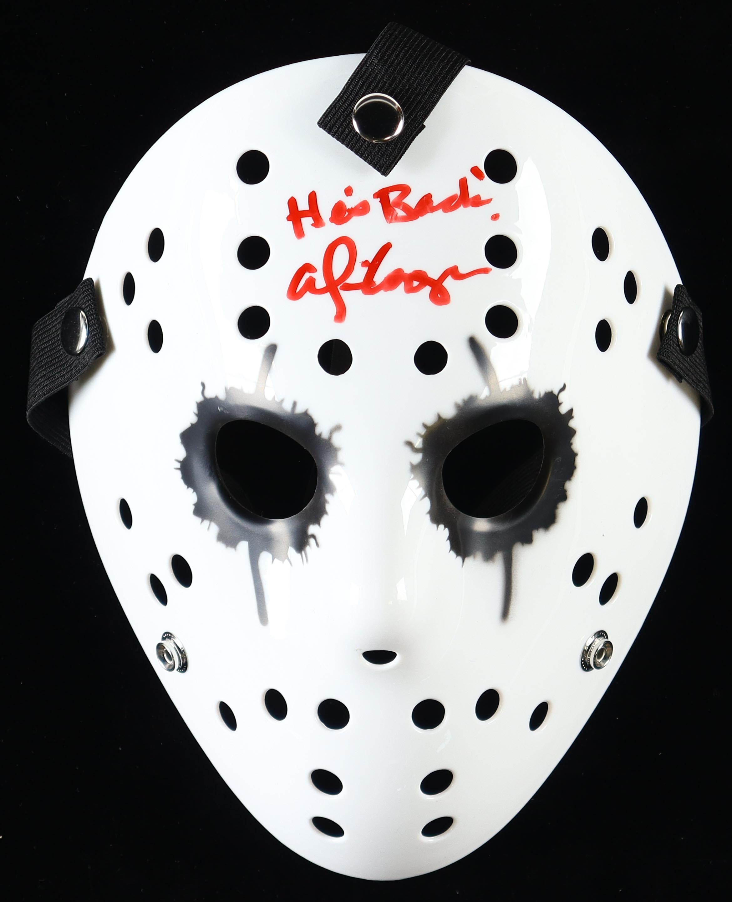 Alice Cooper Signed Custom "Friday the 13th" Jason Mask Inscribed "He's Back!" (Beckett) at PristineAuction.com Alice Cooper Signed Custom "Friday the 13th" Jason Mask Inscribed "He's Back!" (Beckett) at PristineAuction.com