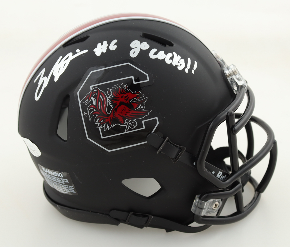 Zacch Pickens Signed South Carolina Gamecocks Speed Mini Helmet Inscribed "Go Cocks!!" (JSA) at PristineAuction.com Zacch Pickens Signed South Carolina Gamecocks Speed Mini Helmet Inscribed "Go Cocks!!" (JSA) at PristineAuction.com