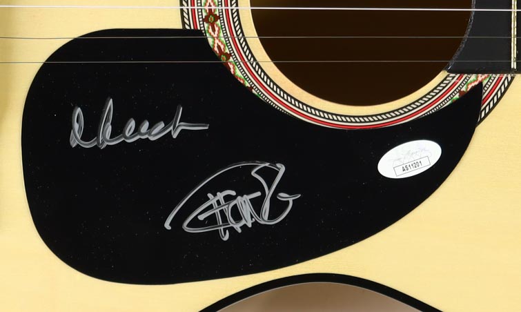Cheech Marin & Tommy Chong Signed 39" Acoustic Guitar (JSA) at PristineAuction.com Cheech Marin & Tommy Chong Signed 39" Acoustic Guitar (JSA) at PristineAuction.com