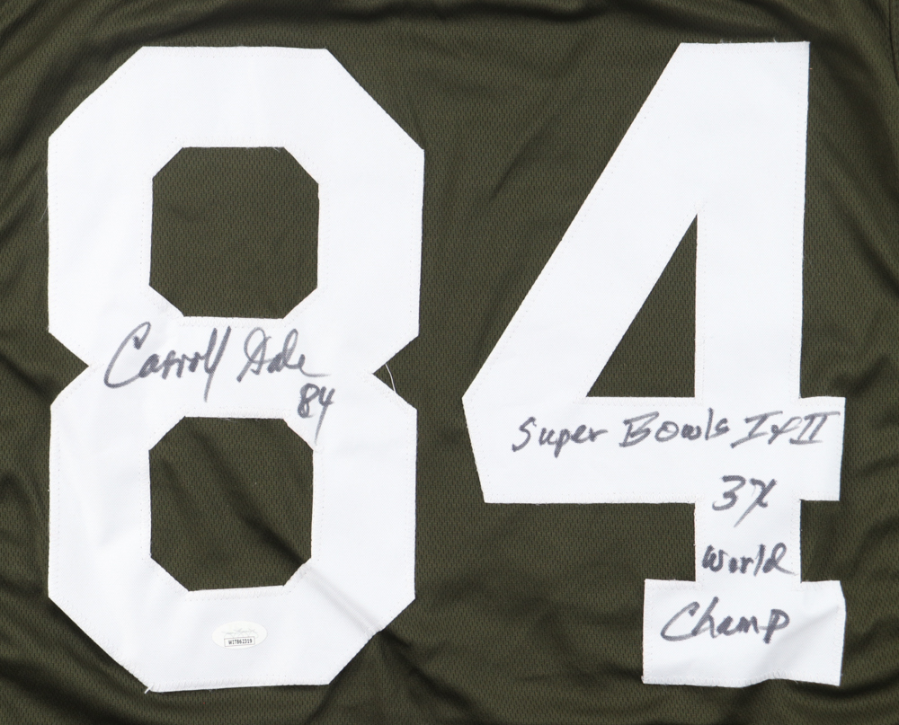 Carroll Dale Signed Jersey Inscribed "3x World Champ" & "SB I & II" (JSA) at PristineAuction.com Carroll Dale Signed Jersey Inscribed "3x World Champ" & "SB I & II" (JSA) at PristineAuction.com