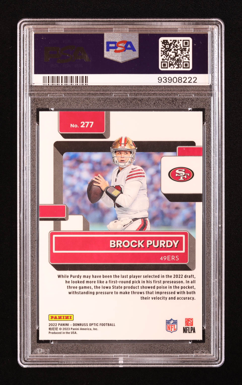 Brock Purdy 2022 Donruss Optic #277 RR RC (PSA 9) at PristineAuction.com Brock Purdy 2022 Donruss Optic #277 RR RC (PSA 9) at PristineAuction.com