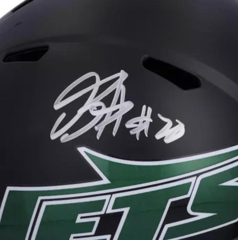 Breece Hall Signed Jets Full-Size Alternate Speed Helmet (Fanatics) at PristineAuction.com Breece Hall Signed Jets Full-Size Alternate Speed Helmet (Fanatics) at PristineAuction.com