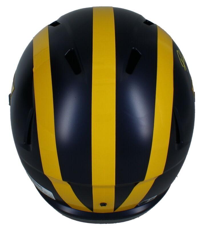 Roman Wilson Signed Michigan Wolverines Full-Size Speed Helmet (Beckett) at PristineAuction.com Roman Wilson Signed Michigan Wolverines Full-Size Speed Helmet (Beckett) at PristineAuction.com