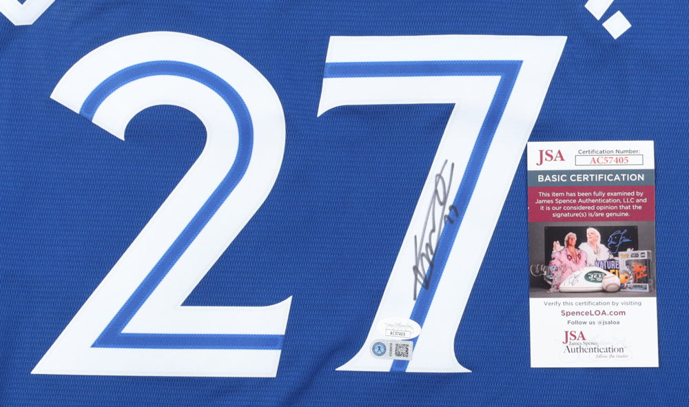 Vladimir Guerrero Jr. Signed Blue Jays Jersey (JSA & Guerrero Jr.) at PristineAuction.com Vladimir Guerrero Jr. Signed Blue Jays Jersey (JSA & Guerrero Jr.) at PristineAuction.com