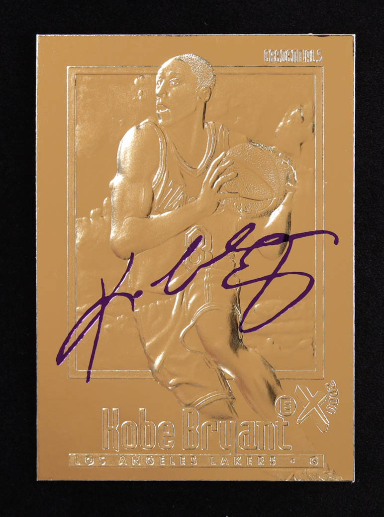 Kobe Bryant 1996-97 Skybox EX-2000 Purple Signature 23Kt Gold RC at PristineAuction.com Kobe Bryant 1996-97 Skybox EX-2000 Purple Signature 23Kt Gold RC at PristineAuction.com