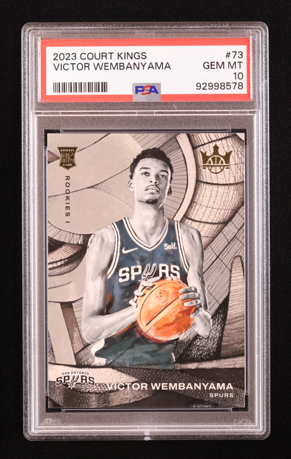 Victor Wembanyama 2023-24 Court Kings #73 RC (PSA 10) at PristineAuction.com Victor Wembanyama 2023-24 Court Kings #73 RC (PSA 10) at PristineAuction.com