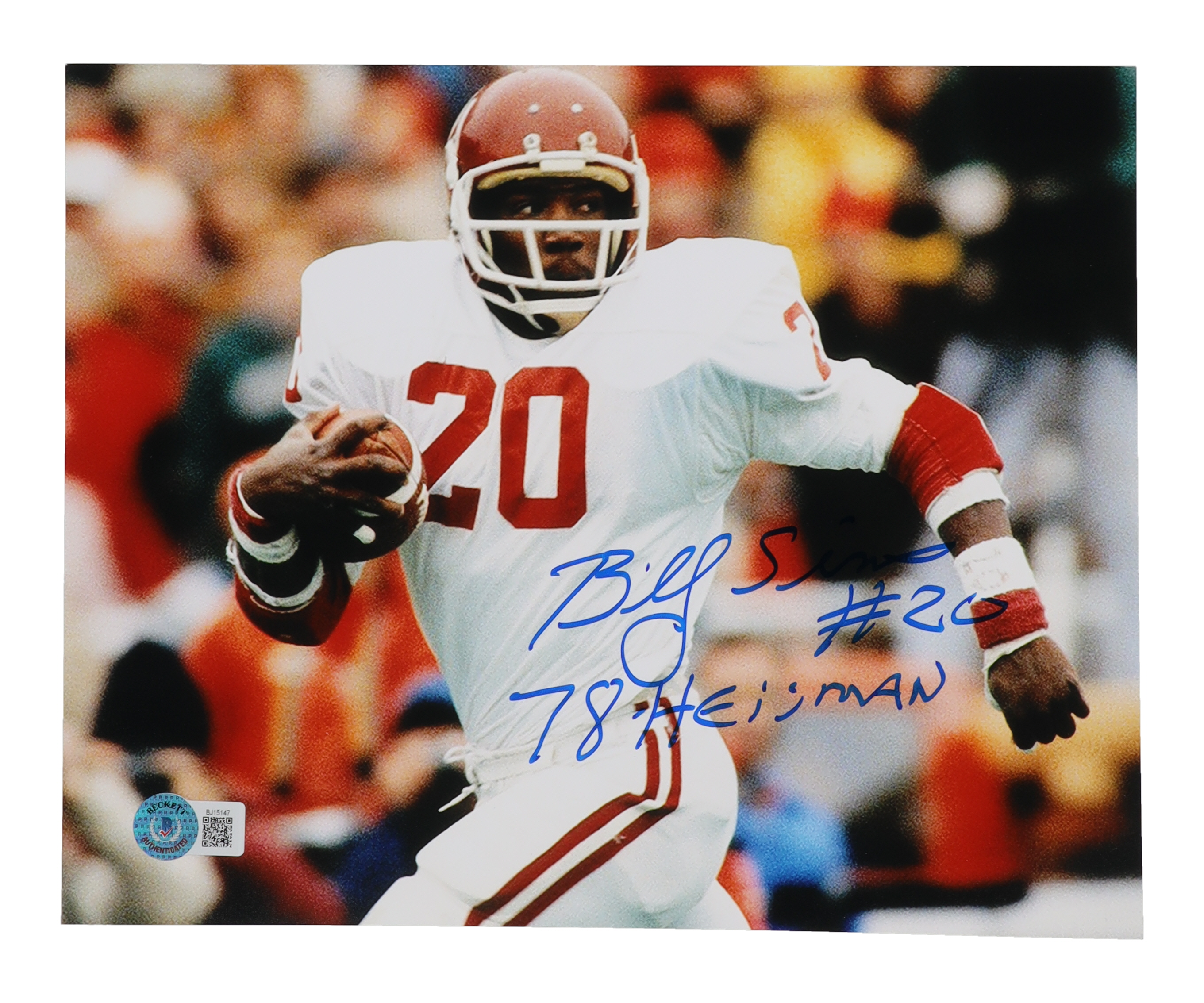 Billy Sims Signed Oklahoma Sooners 8x10 Photo Inscribed "78 Heisman" (Beckett) at PristineAuction.com Billy Sims Signed Oklahoma Sooners 8x10 Photo Inscribed "78 Heisman" (Beckett) at PristineAuction.com