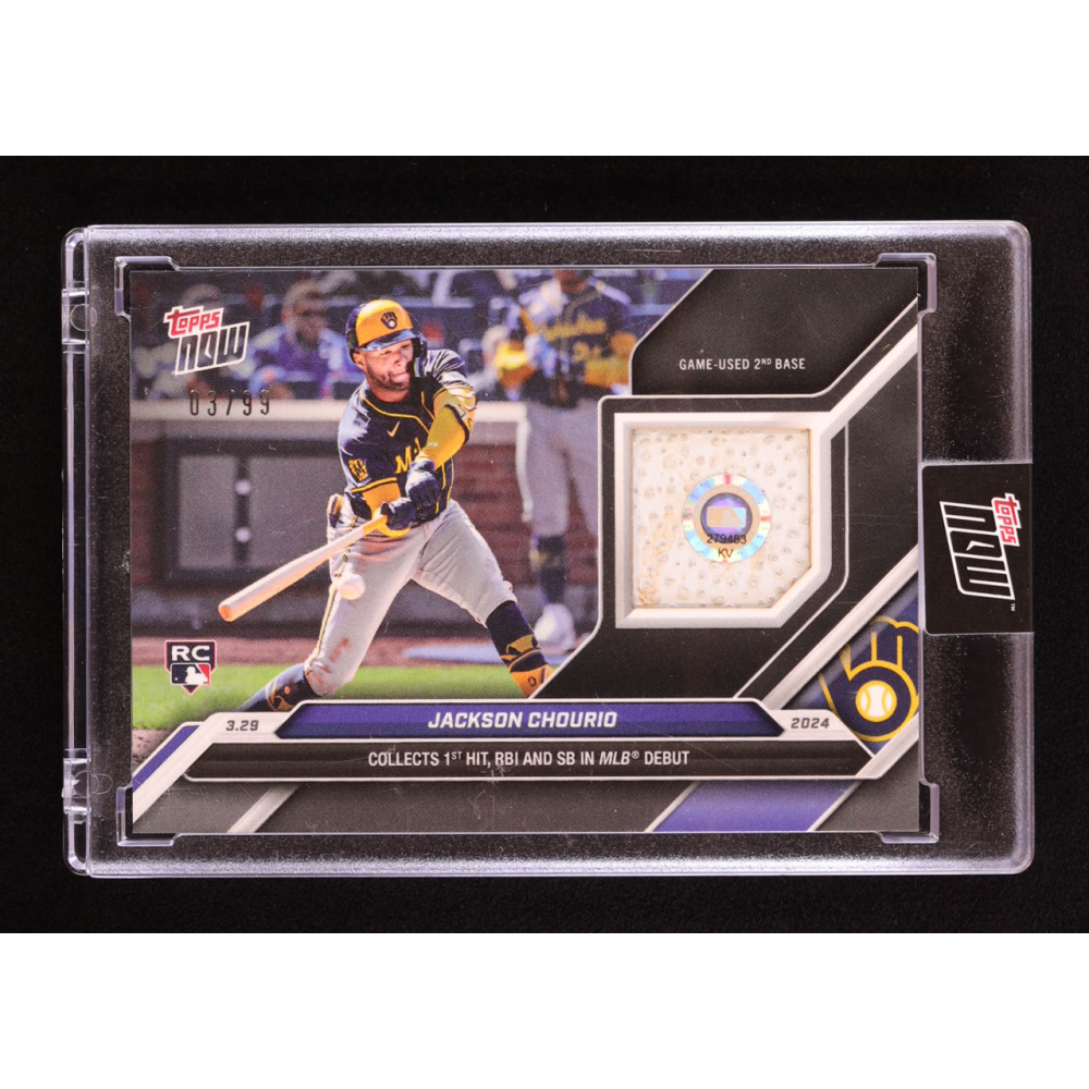 Jackson Chourio 2024 Topps Now Relics Black #16B RC / BASE #3/99 
