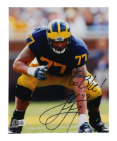 Jake Long Signed Michigan Wolverines 8x10 Photo Inscribed "Go Blue!" (Beckett) at PristineAuction.com