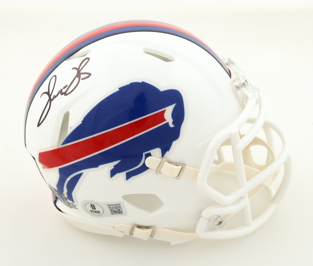 Thurman Thomas Signed Bills Speed Mini Helmet (Beckett) at PristineAuction.com Thurman Thomas Signed Bills Speed Mini Helmet (Beckett) at PristineAuction.com