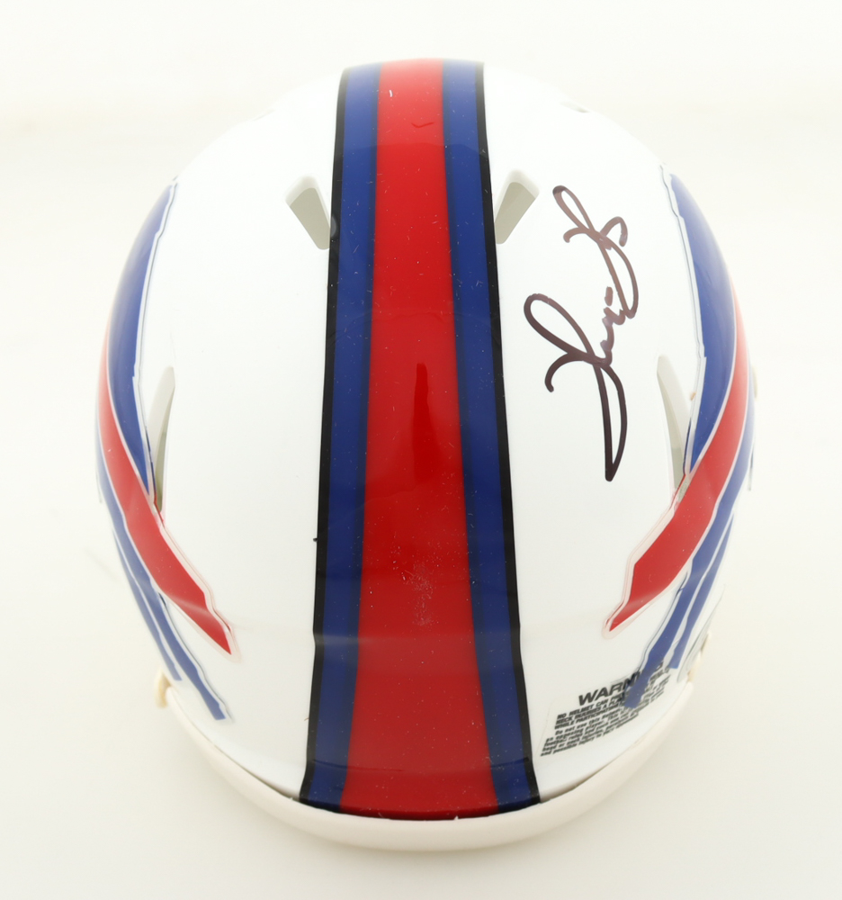 Thurman Thomas Signed Bills Speed Mini Helmet (Beckett) at PristineAuction.com Thurman Thomas Signed Bills Speed Mini Helmet (Beckett) at PristineAuction.com