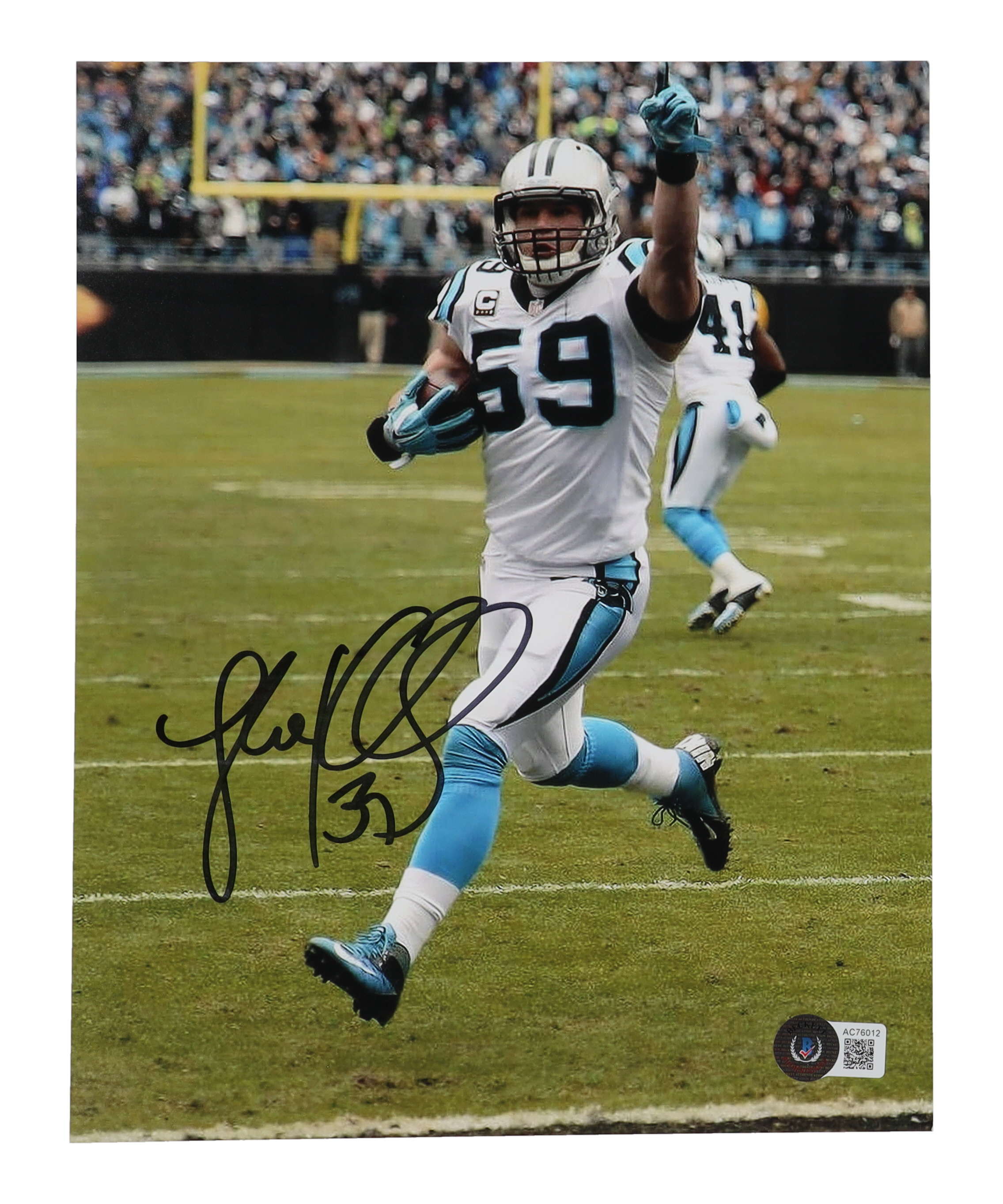 Luke Kuechly Signed Jaguars 8x10 Photo (Beckett) at PristineAuction.com Luke Kuechly Signed Jaguars 8x10 Photo (Beckett) at PristineAuction.com
