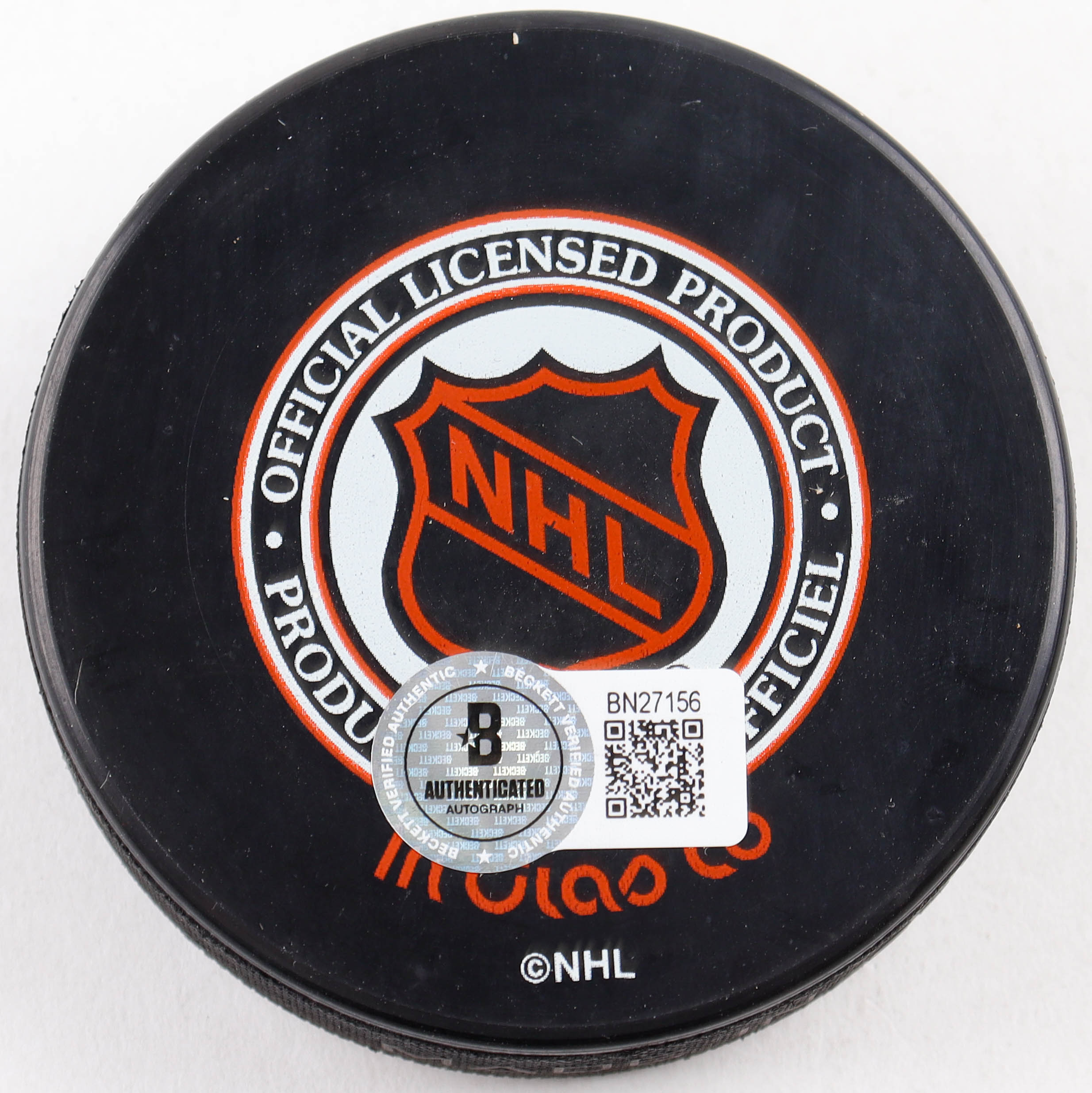 Fernie Flaman Signed Bruins Logo Hockey Puck (Beckett) at PristineAuction.com Fernie Flaman Signed Bruins Logo Hockey Puck (Beckett) at PristineAuction.com