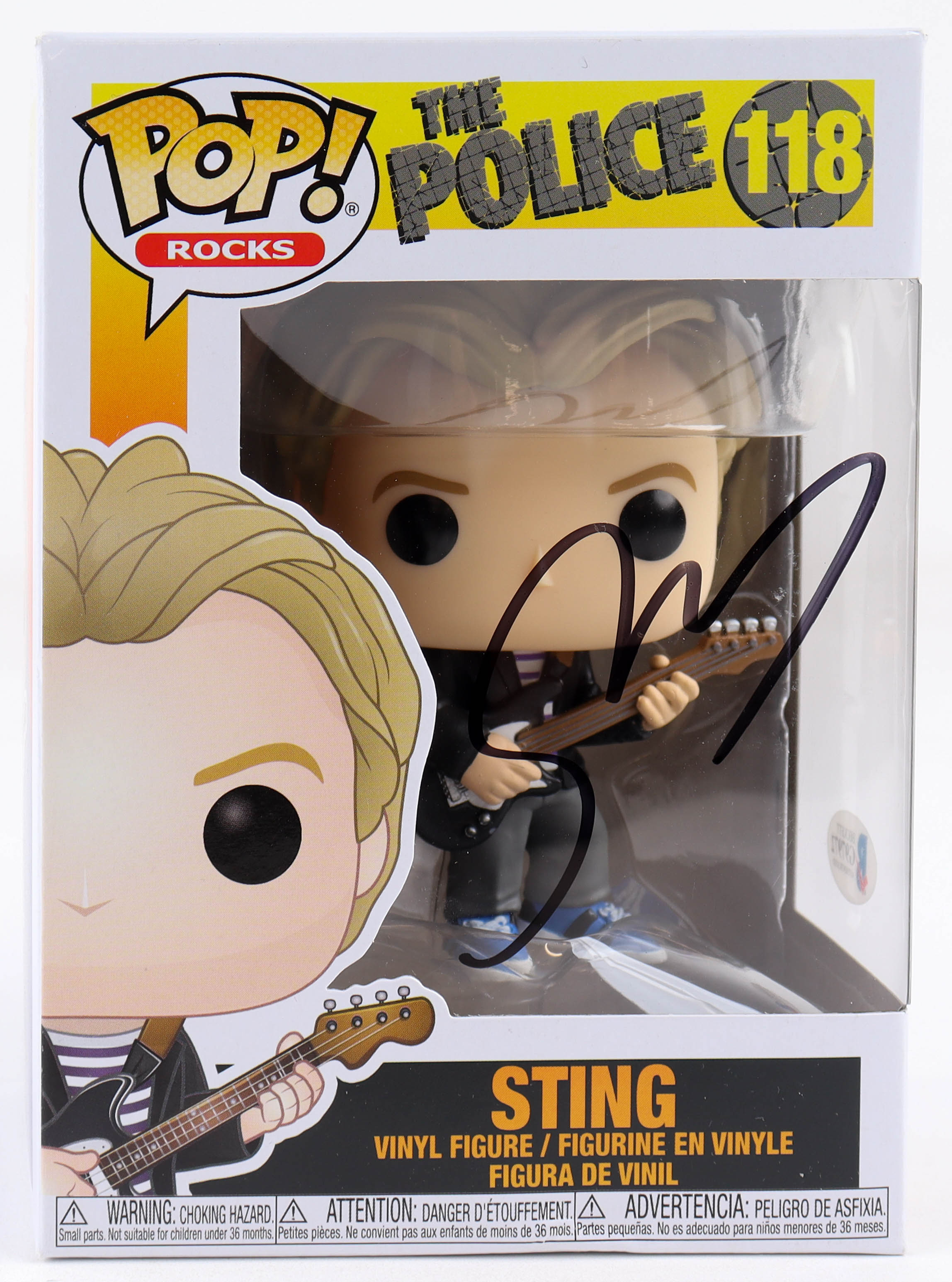 Sting Signed Pop! Rocks #118 Funko Pop! Vinyl Figure (Beckett