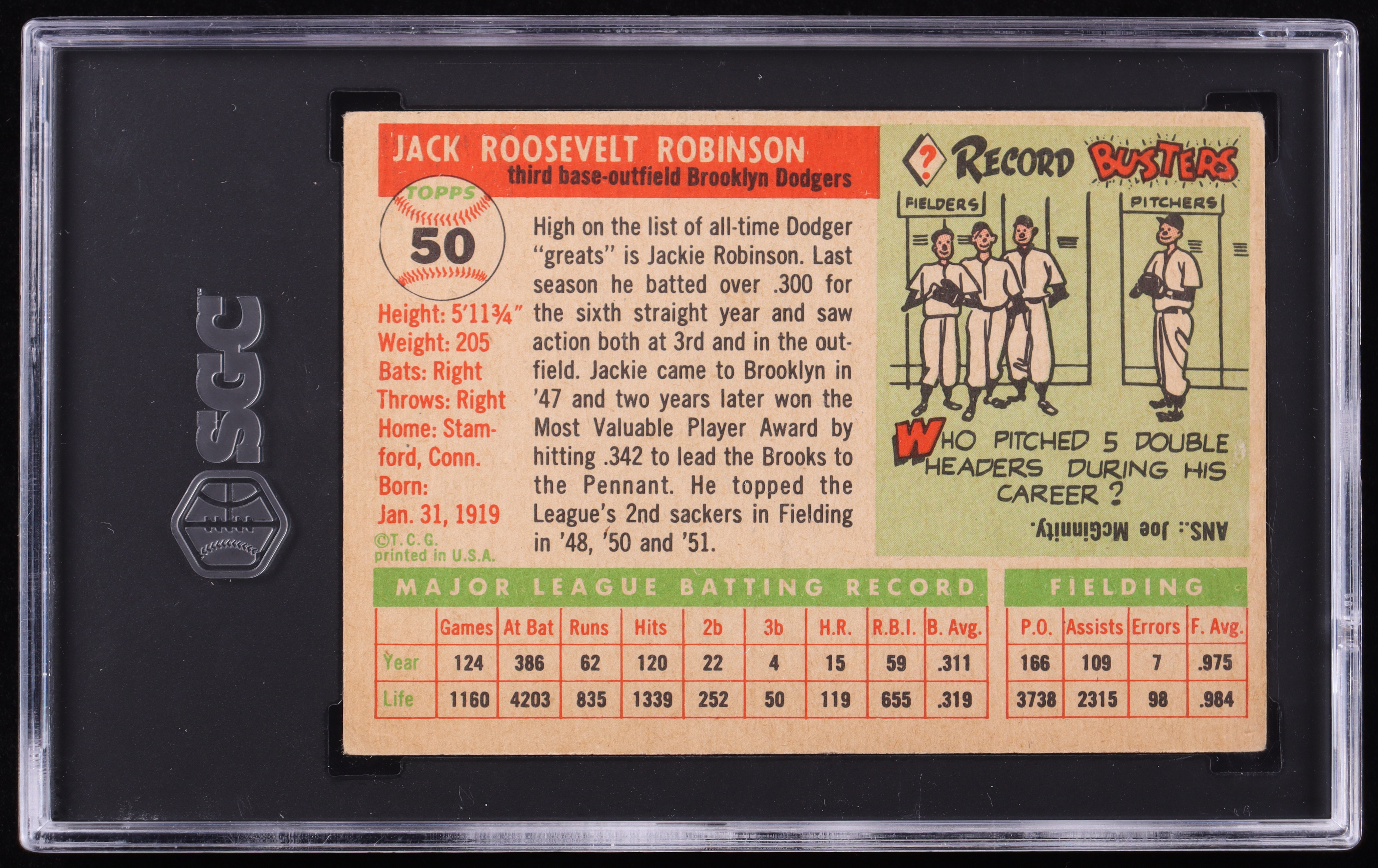 Jackie Robinson 1955 Topps #50 (SGC 5) | Pristine Auction