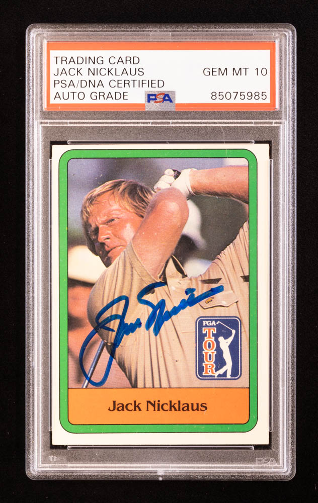 Jack Nicklaus Signed 1981 Donruss #13 RC (PSA | Auto 10) at PristineAuction.com Jack Nicklaus Signed 1981 Donruss #13 RC (PSA | Auto 10) at PristineAuction.com