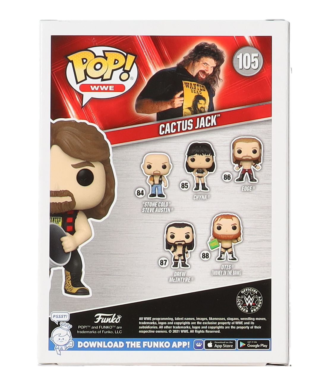 Mick Foley Signed "WWE" #105 Cactus Jack Funko Pop! Vinyl Figure Inscribed "Bang Bang!" (Beckett) at PristineAuction.com Mick Foley Signed "WWE" #105 Cactus Jack Funko Pop! Vinyl Figure Inscribed "Bang Bang!" (Beckett) at PristineAuction.com