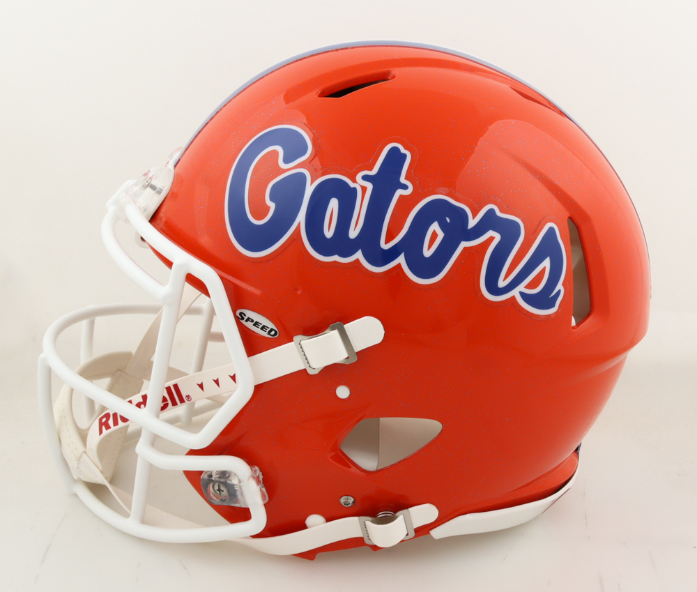 Tim Tebow Signed Florida Gators Full-Size Authentic On-Field Speed Helmet Inscribed "Welcome To The Swamp" (Beckett & Tebow) at PristineAuction.com Tim Tebow Signed Florida Gators Full-Size Authentic On-Field Speed Helmet Inscribed "Welcome To The Swamp" (Beckett & Tebow) at PristineAuction.com