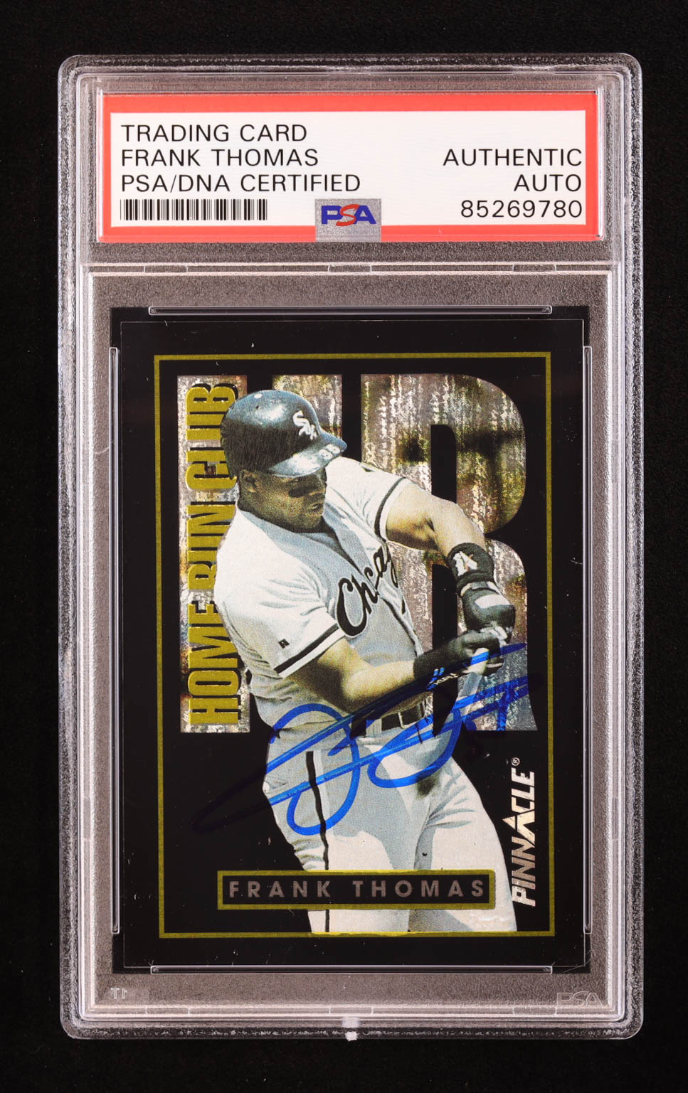 Frank Thomas Signed 1993 Pinnacle Home Run Club #17 (PSA) at PristineAuction.com Frank Thomas Signed 1993 Pinnacle Home Run Club #17 (PSA) at PristineAuction.com