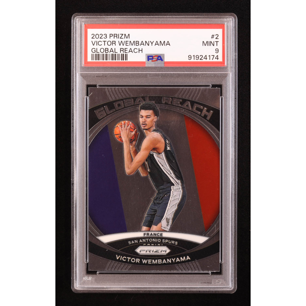 Victor Wembanyama 2023-24 Panini Prizm Global Reach #2 RC (PSA 9) at PristineAuction.com