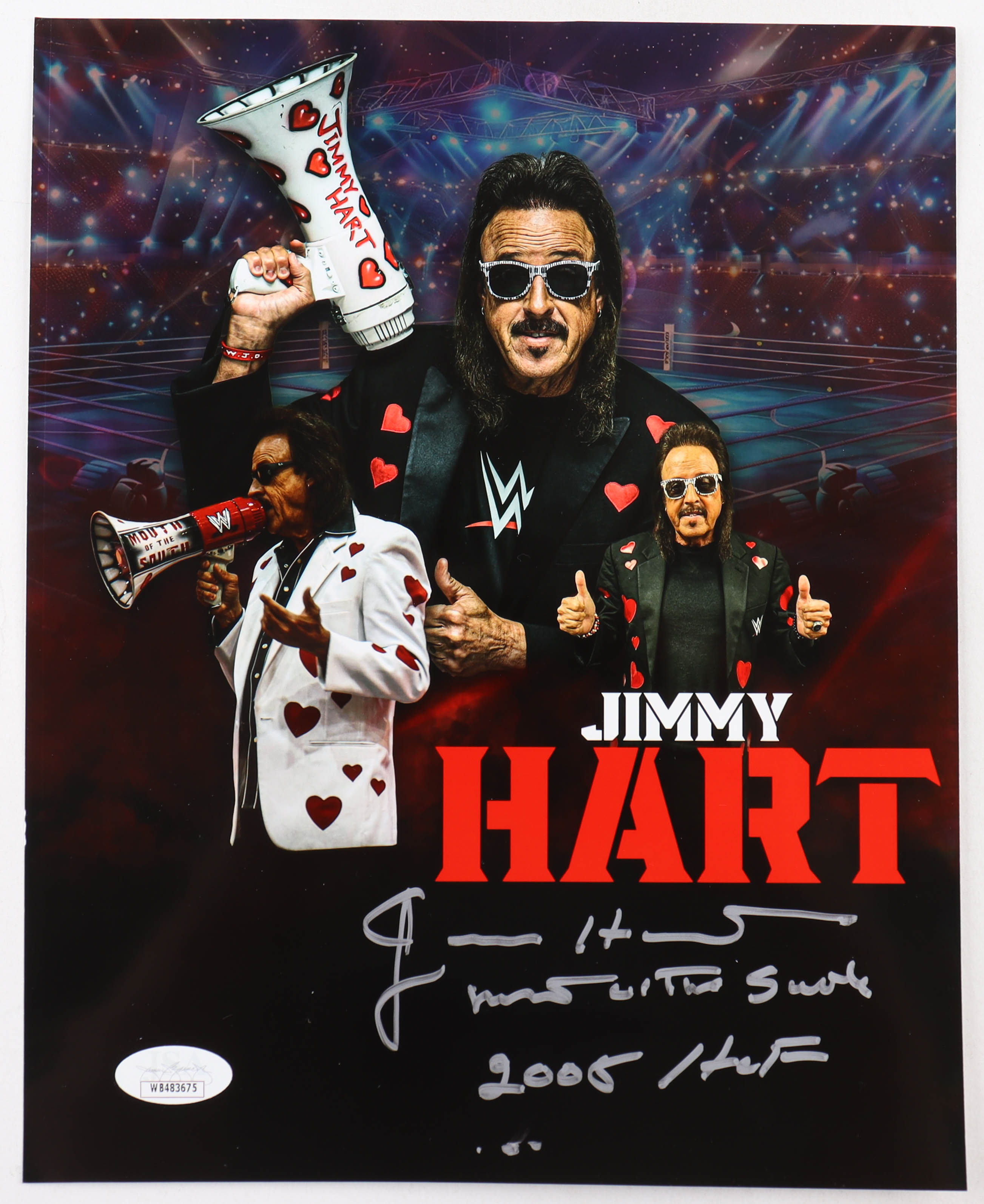 Jimmy Hart Signed WWE 8x10 Photo Inscribed "Mouth of the South" & "2005 HOF" (JSA) at PristineAuction.com Jimmy Hart Signed WWE 8x10 Photo Inscribed "Mouth of the South" & "2005 HOF" (JSA) at PristineAuction.com