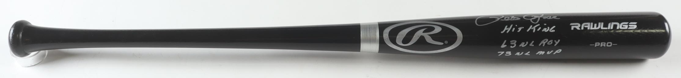 Pete Rose Signed Rawlings Pro Baseball Bat Inscribed "Hit King", "63 NL ROY" & "73 NL MVP" (JSA) at PristineAuction.com Pete Rose Signed Rawlings Pro Baseball Bat Inscribed "Hit King", "63 NL ROY" & "73 NL MVP" (JSA) at PristineAuction.com