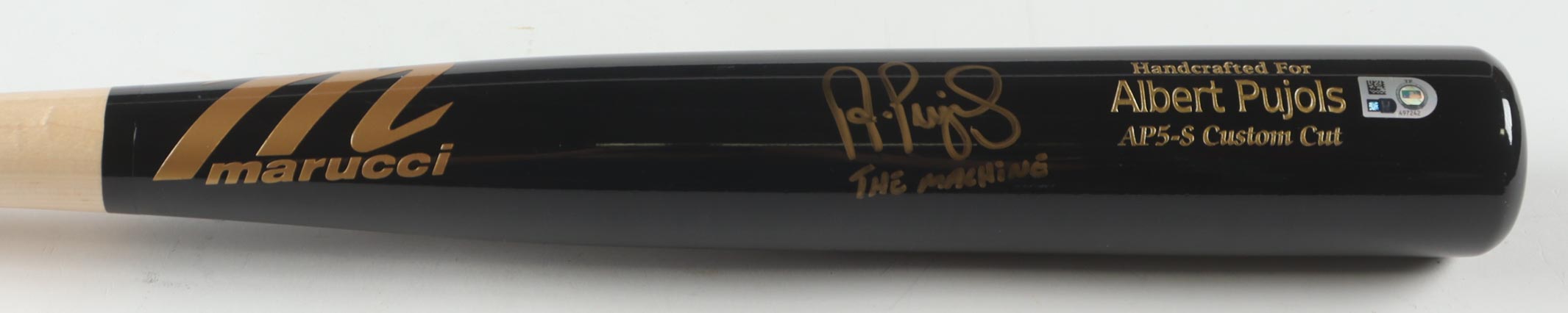 Albert Pujols Signed Marucci Player Model Bat Inscribed "The Machine" (MLB & Fanatics) at PristineAuction.com Albert Pujols Signed Marucci Player Model Bat Inscribed "The Machine" (MLB & Fanatics) at PristineAuction.com