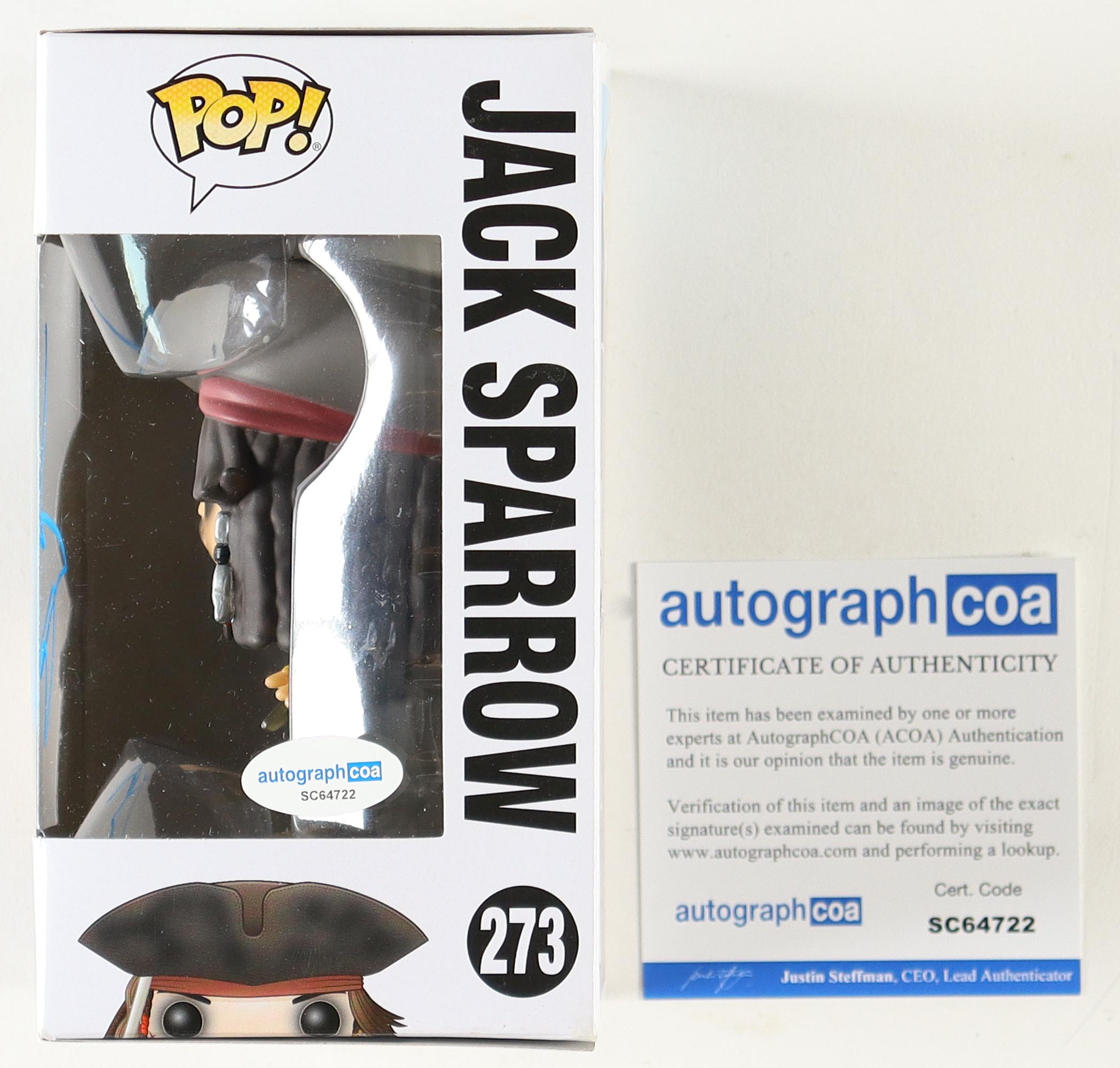 Johnny Depp Signed "Pirates of the Caribbean: Dead Men Tell No Tales" #273 Jack Sparrow Funko Pop! Vinyl Figure (ACOA) at PristineAuction.com Johnny Depp Signed "Pirates of the Caribbean: Dead Men Tell No Tales" #273 Jack Sparrow Funko Pop! Vinyl Figure (ACOA) at PristineAuction.com