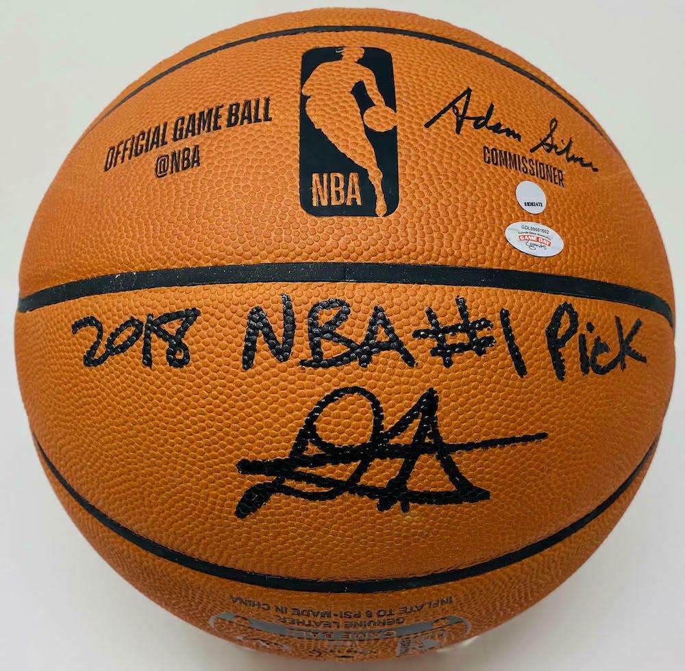 Deandre Ayton Signed LE Official NBA Game Ball Inscribed "2018 NBA #1 Pick" (Game Day Legends & Steiner) at PristineAuction.com Deandre Ayton Signed LE Official NBA Game Ball Inscribed "2018 NBA #1 Pick" (Game Day Legends & Steiner) at PristineAuction.com