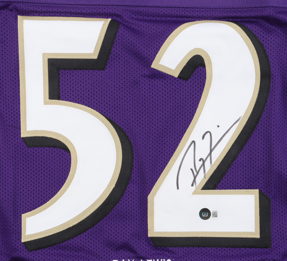 Ray Lewis Signed Career Highlight Stat Jersey (Beckett) at PristineAuction.com Ray Lewis Signed Career Highlight Stat Jersey (Beckett) at PristineAuction.com