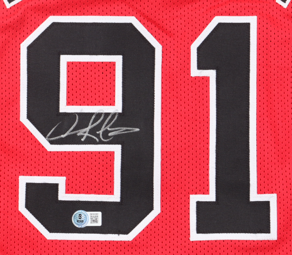 Dennis Rodman Signed Jersey (Beckett) at PristineAuction.com Dennis Rodman Signed Jersey (Beckett) at PristineAuction.com