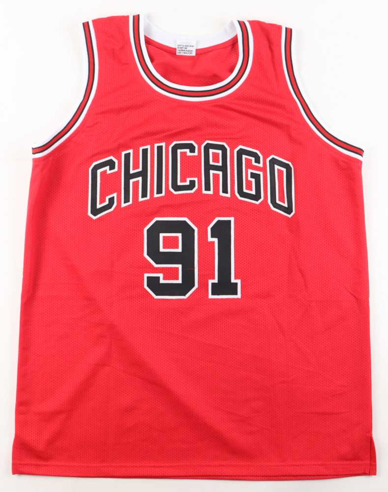 Dennis Rodman Signed Jersey (Beckett) at PristineAuction.com Dennis Rodman Signed Jersey (Beckett) at PristineAuction.com