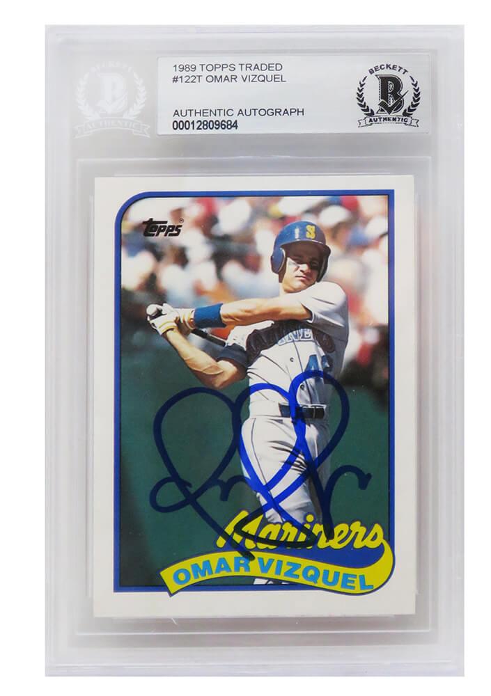 Omar Vizquel Signed 1989 Topps Traded #122T (BGS) at PristineAuction.com Omar Vizquel Signed 1989 Topps Traded #122T (BGS) at PristineAuction.com