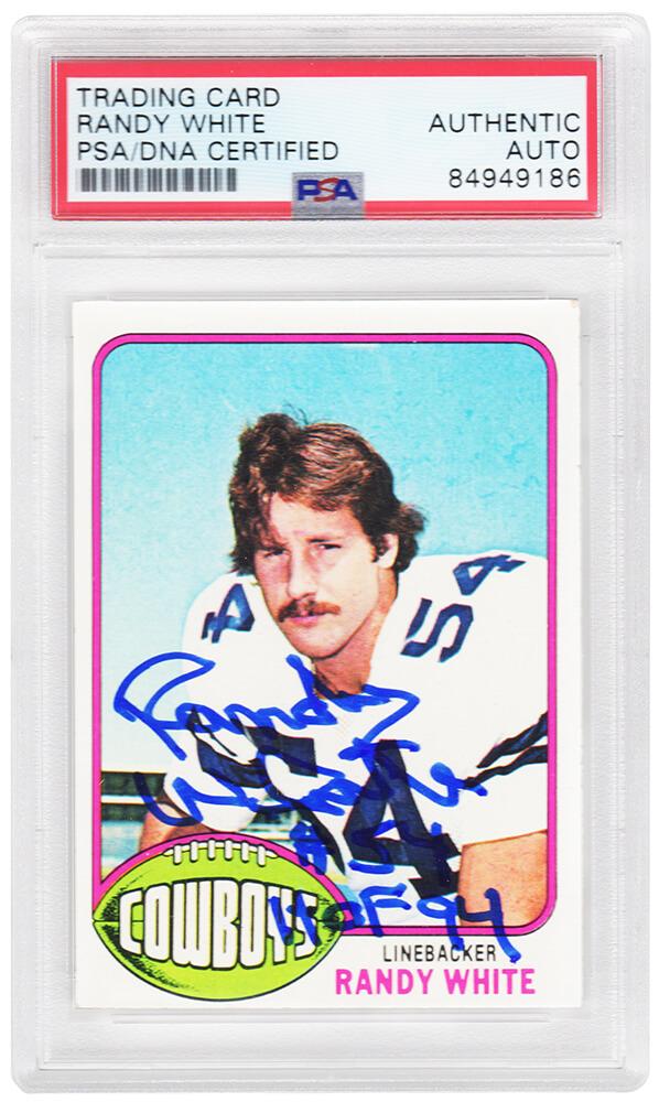 Randy White Signed 1976 Topps #158 Inscribed "HOF '94" (PSA) at PristineAuction.com Randy White Signed 1976 Topps #158 Inscribed "HOF '94" (PSA) at PristineAuction.com