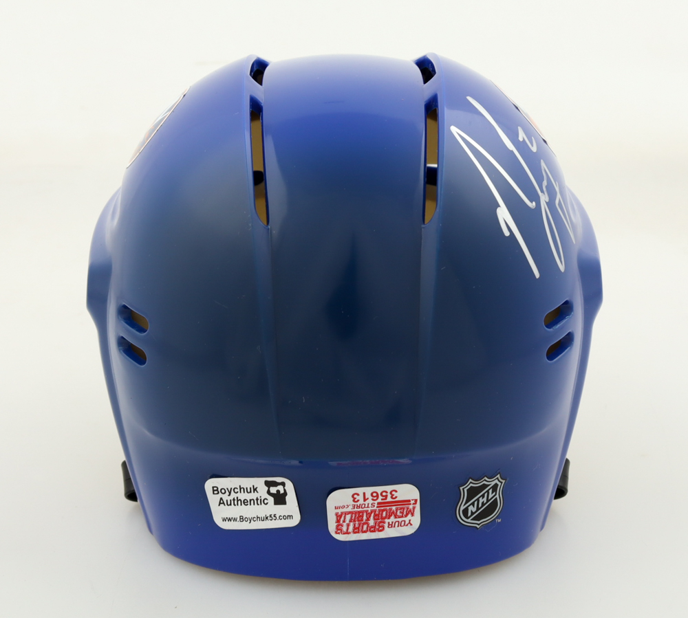 Nick Leddy & Johnny Boychuk Signed Islanders Mini Helmet (YSMSBN-242) at PristineAuction.com Nick Leddy & Johnny Boychuk Signed Islanders Mini Helmet (YSMSBN-242) at PristineAuction.com