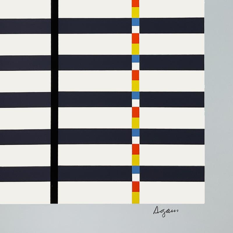 "Hommage du Mondrian (Light Blue)" LE 26x28 Serigraph on Paper by Yaacov Agam (Artova) at PristineAuction.com "Hommage du Mondrian (Light Blue)" LE 26x28 Serigraph on Paper by Yaacov Agam (Artova) at PristineAuction.com