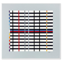 "Hommage du Mondrian (Light Blue)" LE 26x28 Serigraph on Paper by Yaacov Agam (Artova) at PristineAuction.com