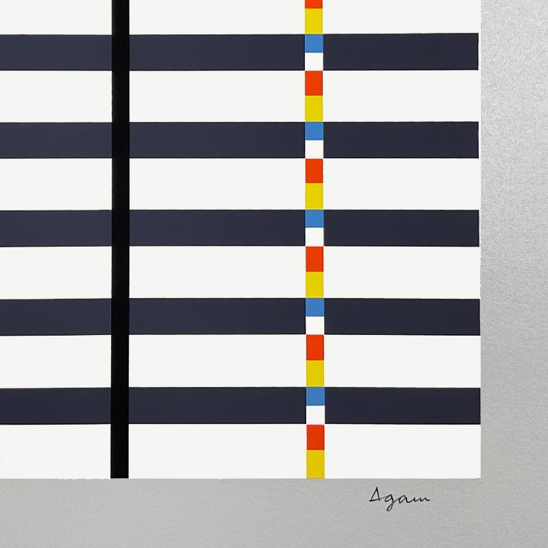"Hommage du Mondrian (Silver)" LE 26x28 Serigraph on Paper by Yaacov Agam (Artova) at PristineAuction.com "Hommage du Mondrian (Silver)" LE 26x28 Serigraph on Paper by Yaacov Agam (Artova) at PristineAuction.com