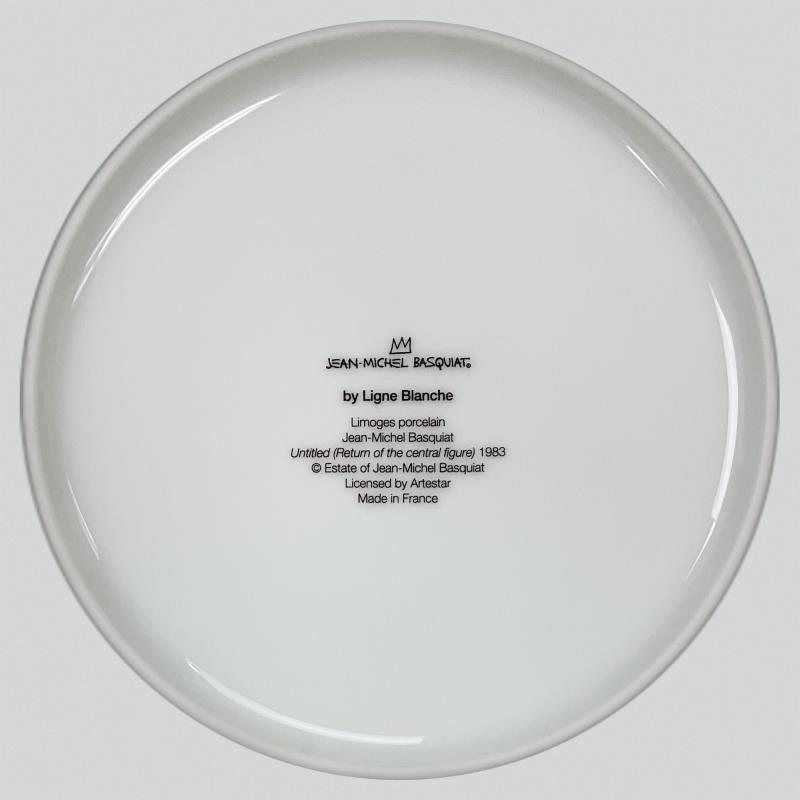 "Untitled (Return of the Central Figure) 1983" 16x16 Custom Framed Limoges Porcelain Plate by Jean-Michel Basquiat (Artova) at PristineAuction.com "Untitled (Return of the Central Figure) 1983" 16x16 Custom Framed Limoges Porcelain Plate by Jean-Michel Basquiat (Artova) at PristineAuction.com