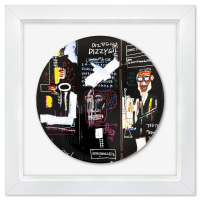 "Horn Players 1983" 16x16 Custom Framed Limoges Porcelain Plate by Jean-Michel Basquiat (Artova) at PristineAuction.com