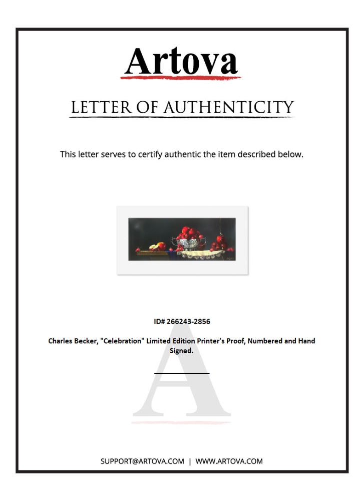 "Celebration" LE 14x27 Printer's Proof Serigraph on Paper by Charles Becker (Artova) at PristineAuction.com "Celebration" LE 14x27 Printer's Proof Serigraph on Paper by Charles Becker (Artova) at PristineAuction.com