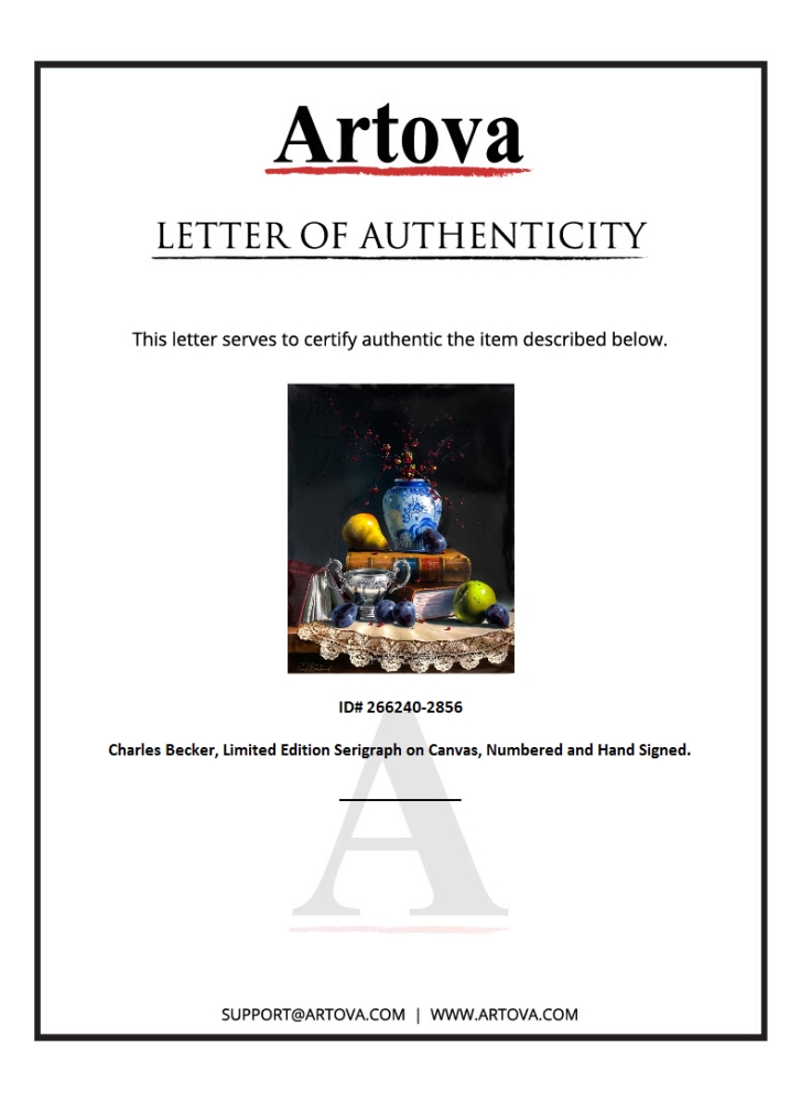 "Untitled" LE 24x18 Serigraph on Canvas by Charles Becker (Artova) at PristineAuction.com "Untitled" LE 24x18 Serigraph on Canvas by Charles Becker (Artova) at PristineAuction.com